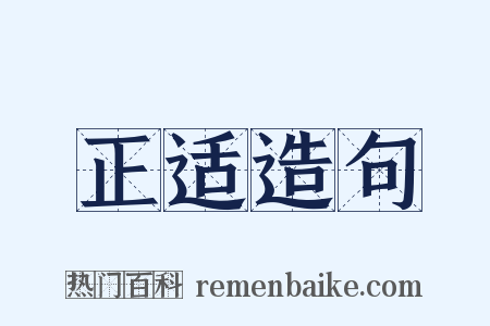 正适造句是什么意思的图片